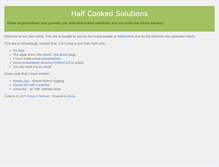 Tablet Screenshot of halfcooked.com